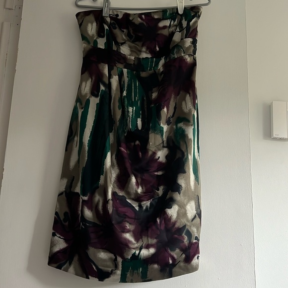 Vibrant Floral Strapless RW&co. Dress | size 10 - Picture 1 of 4